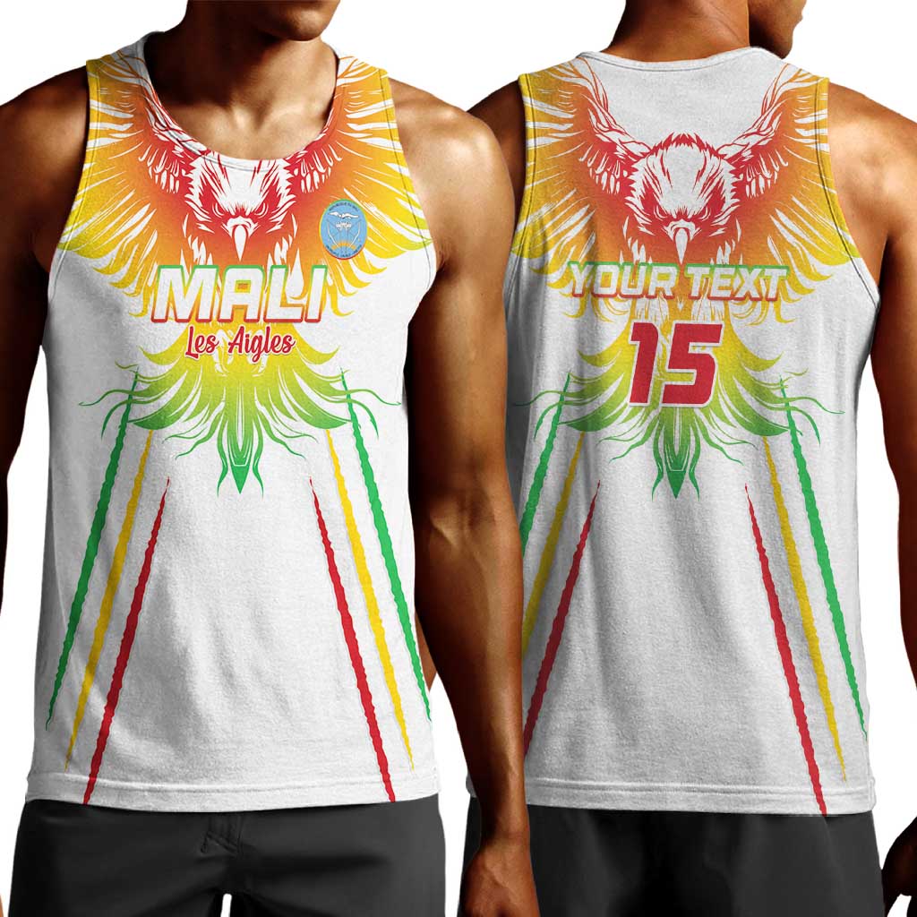 Mali Football Custom Men Tank Top Go Eagles - White Color LT15