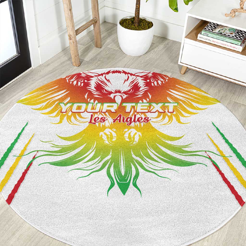 Mali Football Custom Round Carpet Go Eagles - White Color LT15