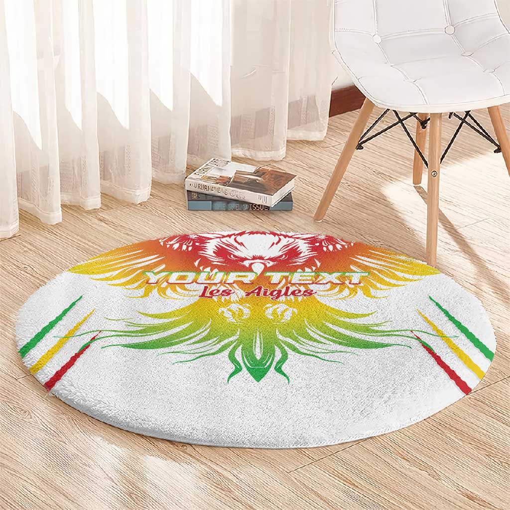 Mali Football Custom Round Carpet Go Eagles - White Color LT15