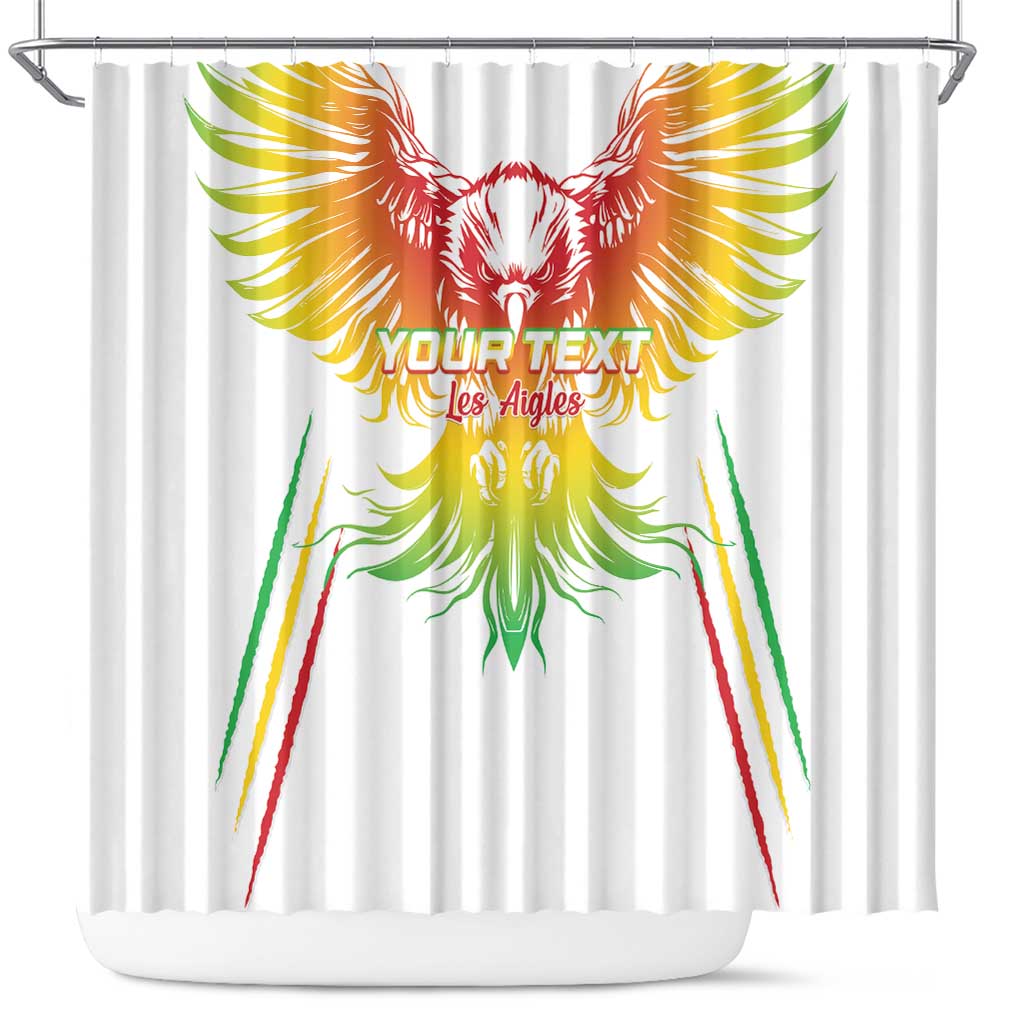 Custom Mali Football Shower Curtain Go Les Aigles White Color LT15