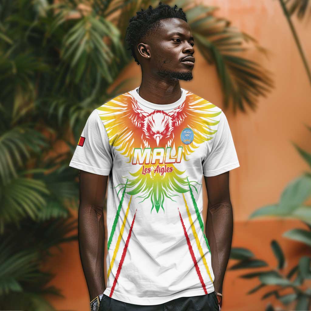 Mali Football Custom T shirt Go Eagles - White Color LT15