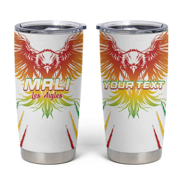 Mali Football Custom Tumbler Cup Go Eagles - White Color LT15