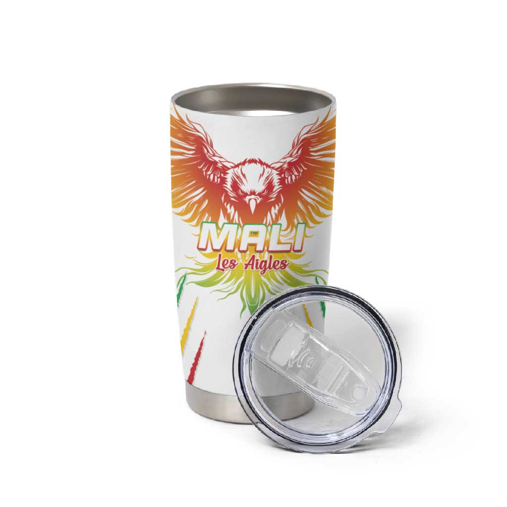 Mali Football Custom Tumbler Cup Go Eagles - White Color LT15