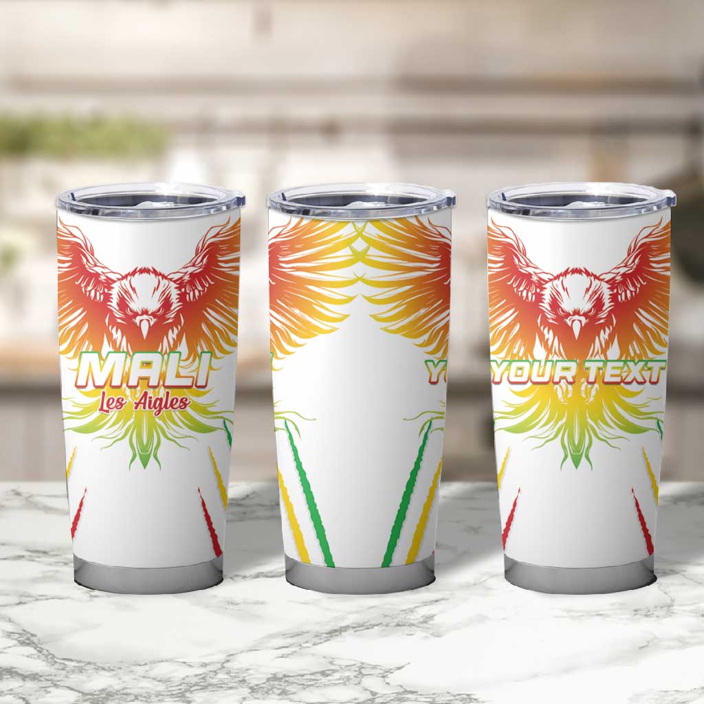Mali Football Custom Tumbler Cup Go Eagles - White Color LT15