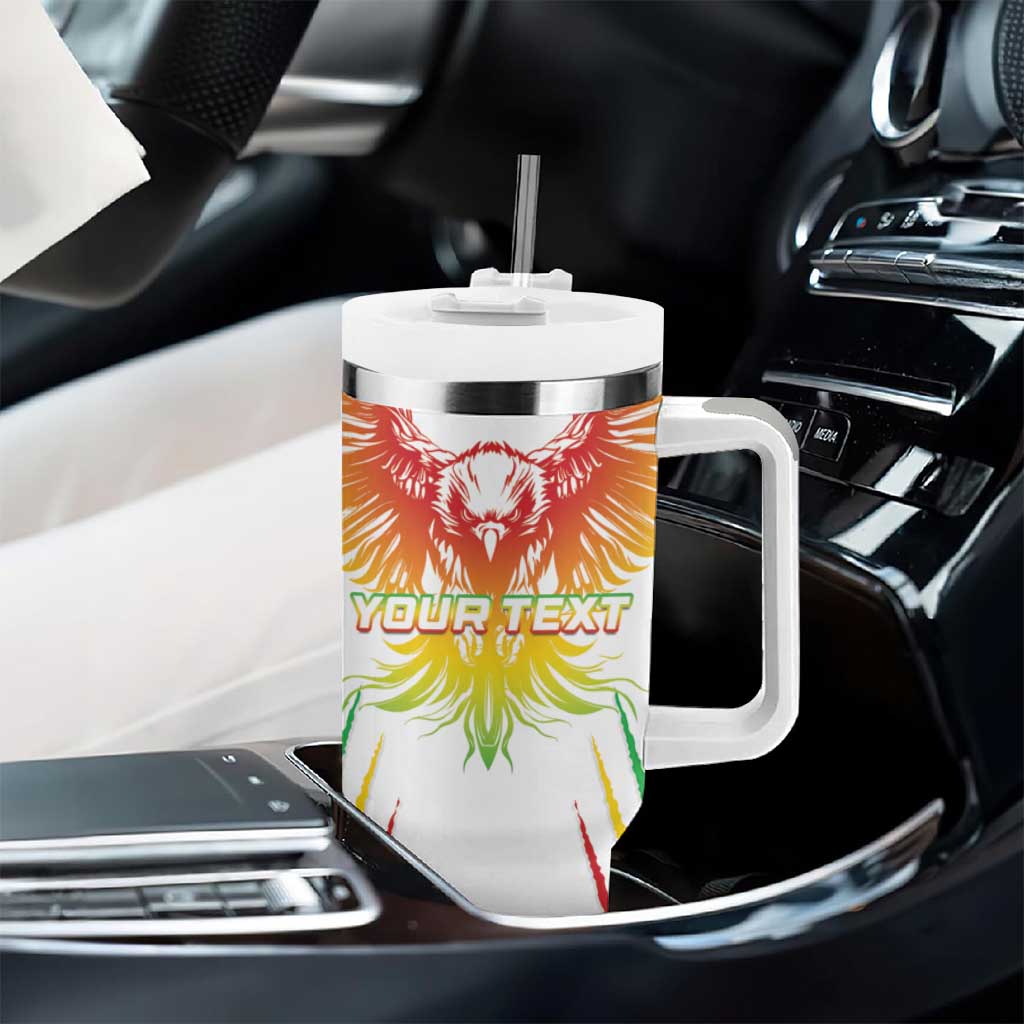 Mali Football Custom Tumbler With Handle Go Eagles - White Color LT15