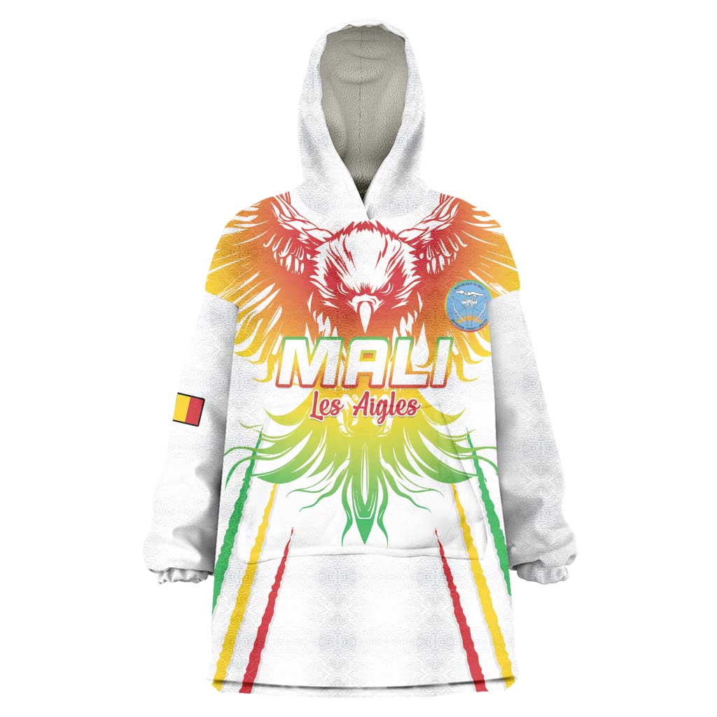 Mali Football Custom Wearable Blanket Hoodie Go Eagles - White Color LT15