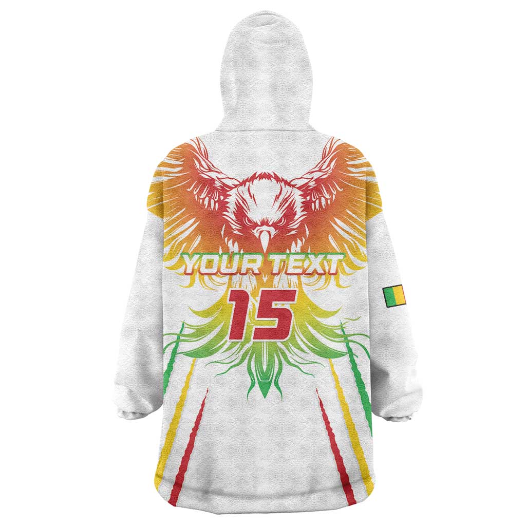 Mali Football Custom Wearable Blanket Hoodie Go Eagles - White Color LT15