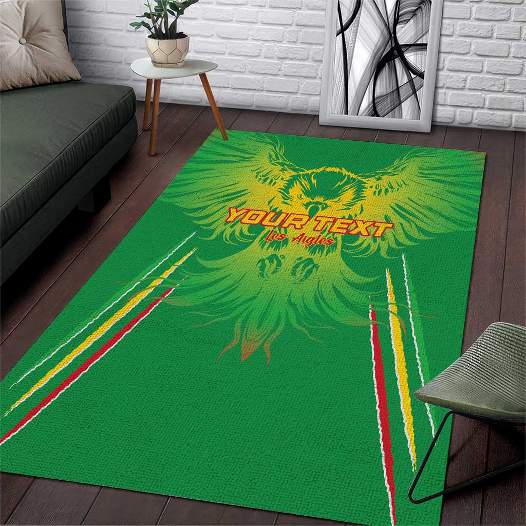 Mali Football Custom Area Rug Go Eagles - Green Color LT15