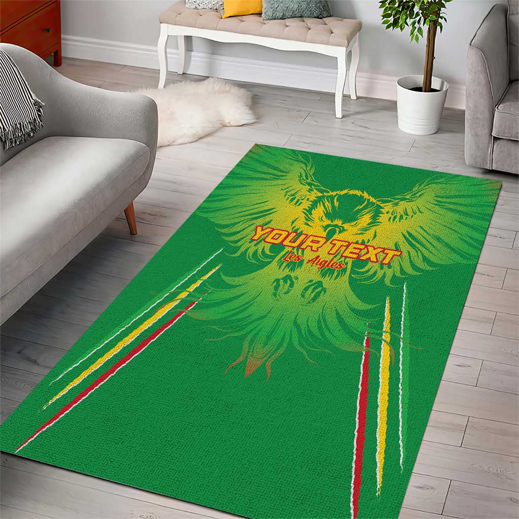 Mali Football Custom Area Rug Go Eagles - Green Color LT15