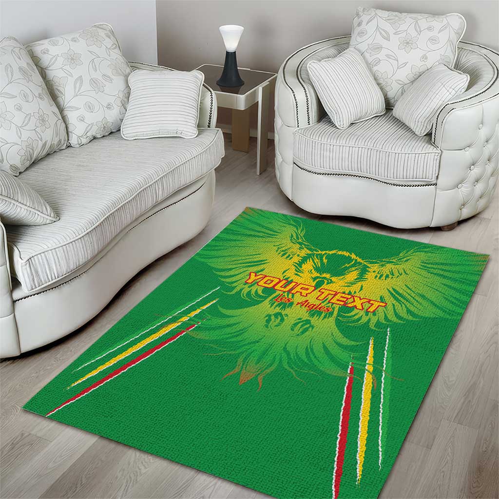 Mali Football Custom Area Rug Go Eagles - Green Color LT15