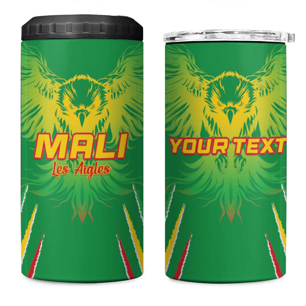 Mali Football Custom 4 in 1 Can Cooler Tumbler Go Eagles - Green Color LT15