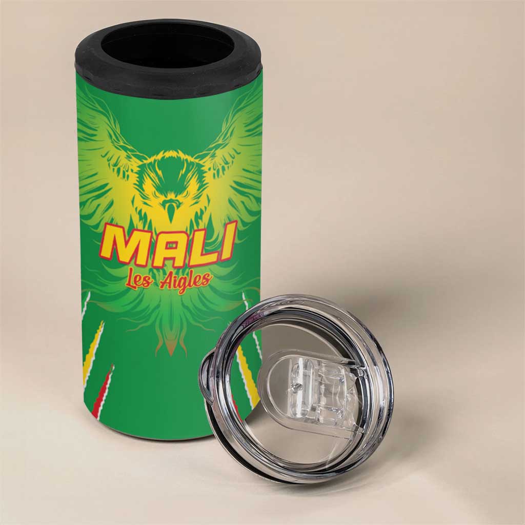 Mali Football Custom 4 in 1 Can Cooler Tumbler Go Eagles - Green Color LT15
