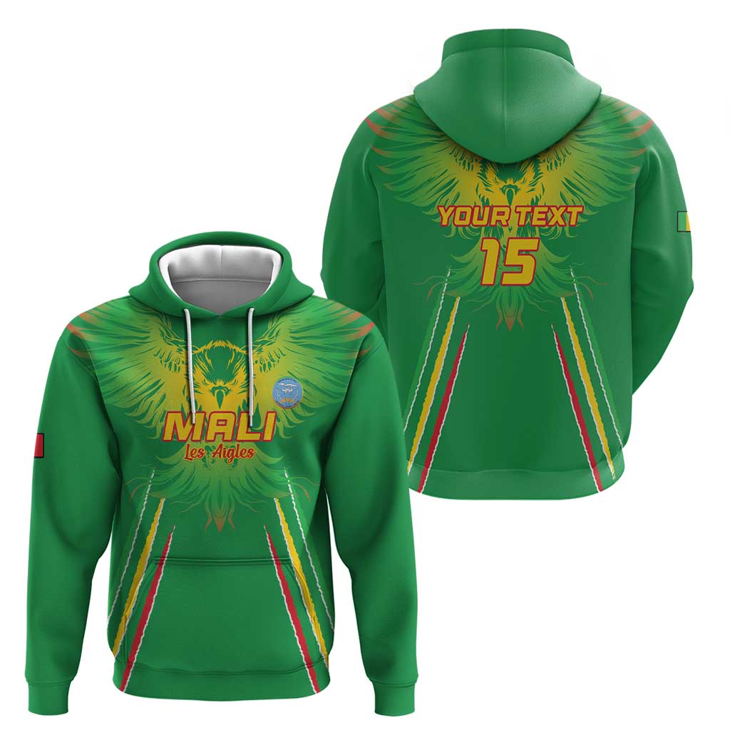 Custom Mali Football Hoodie Go Les Aigles Green Color LT15