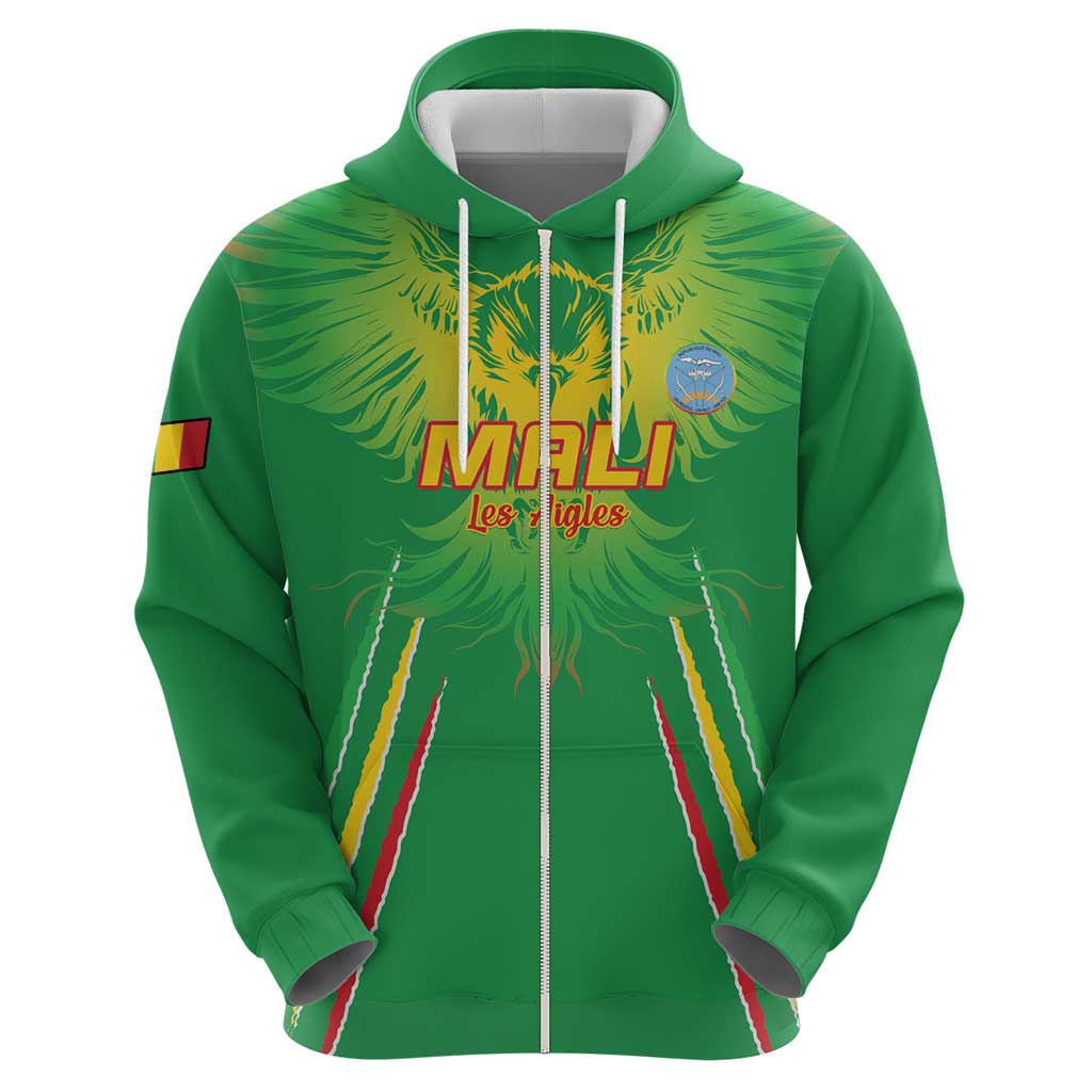 Custom Mali Football Hoodie Go Les Aigles Green Color LT15