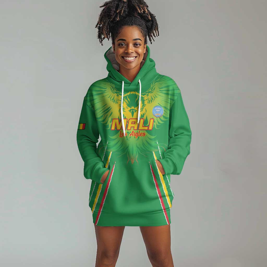 Mali Football Custom Hoodie Dress Go Eagles - Green Color LT15