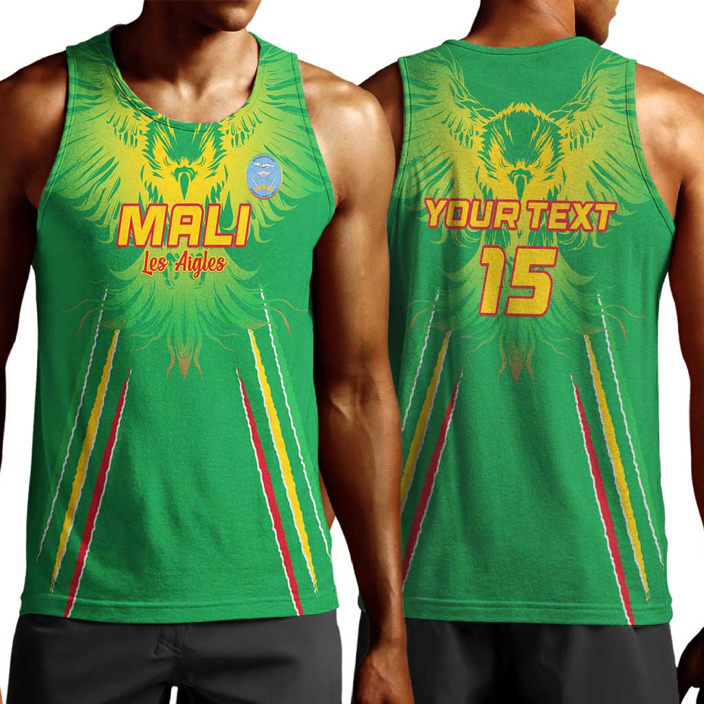 Mali Football Custom Men Tank Top Go Eagles - Green Color LT15