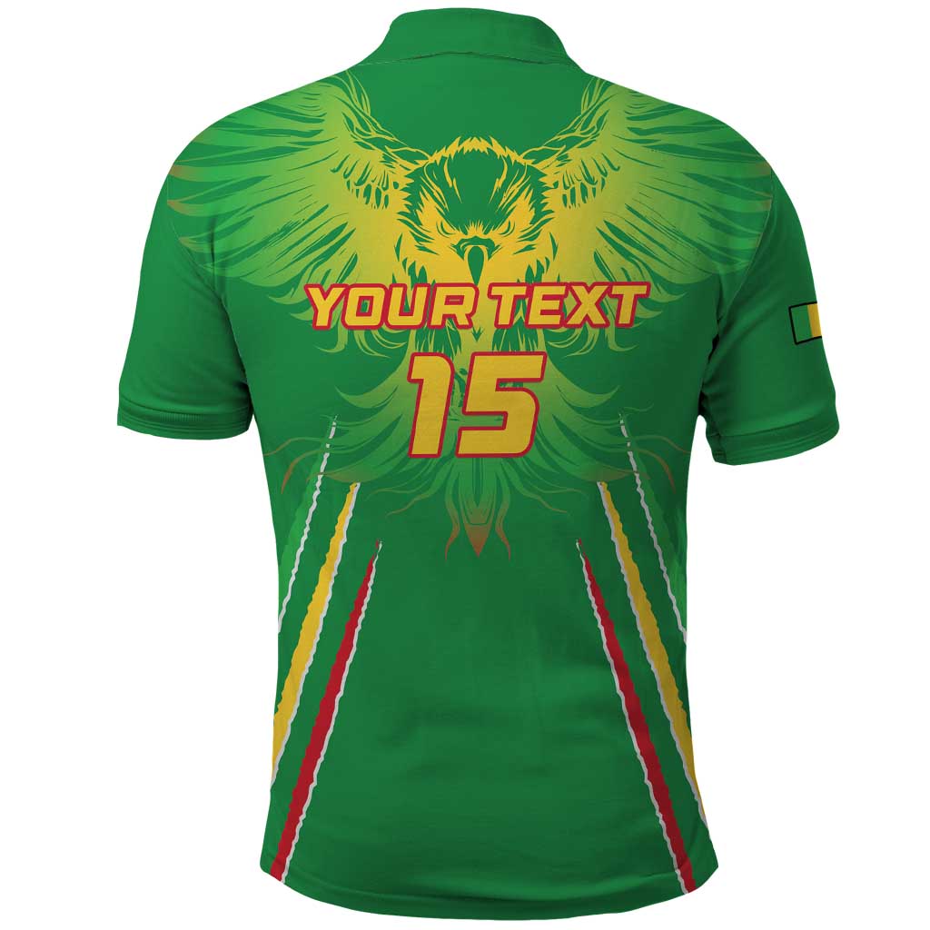 Custom Mali Football Polo Shirt Go Les Aigles Green Color LT15