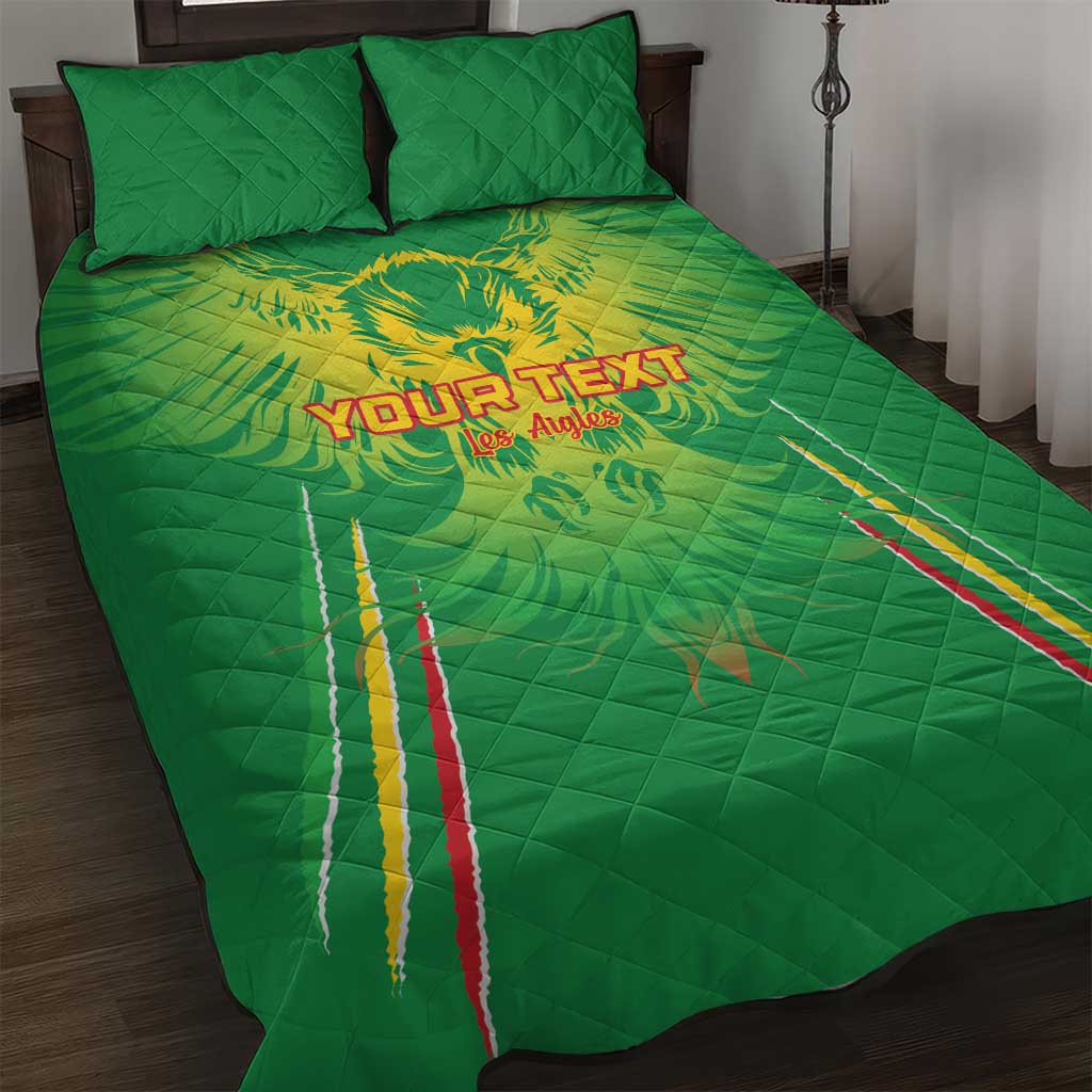 Mali Football Custom Quilt Bed Set Go Eagles - Green Color LT15