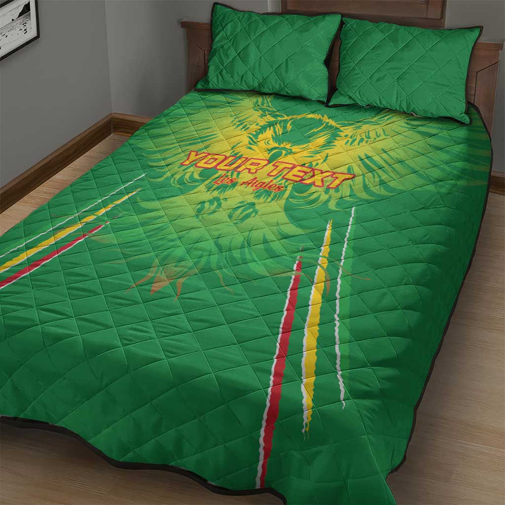 Mali Football Custom Quilt Bed Set Go Eagles - Green Color LT15
