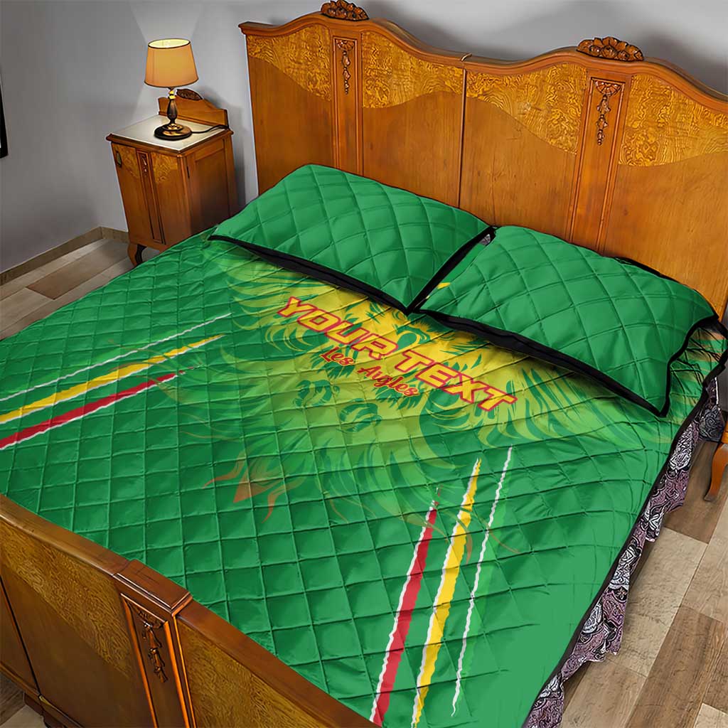 Mali Football Custom Quilt Bed Set Go Eagles - Green Color LT15