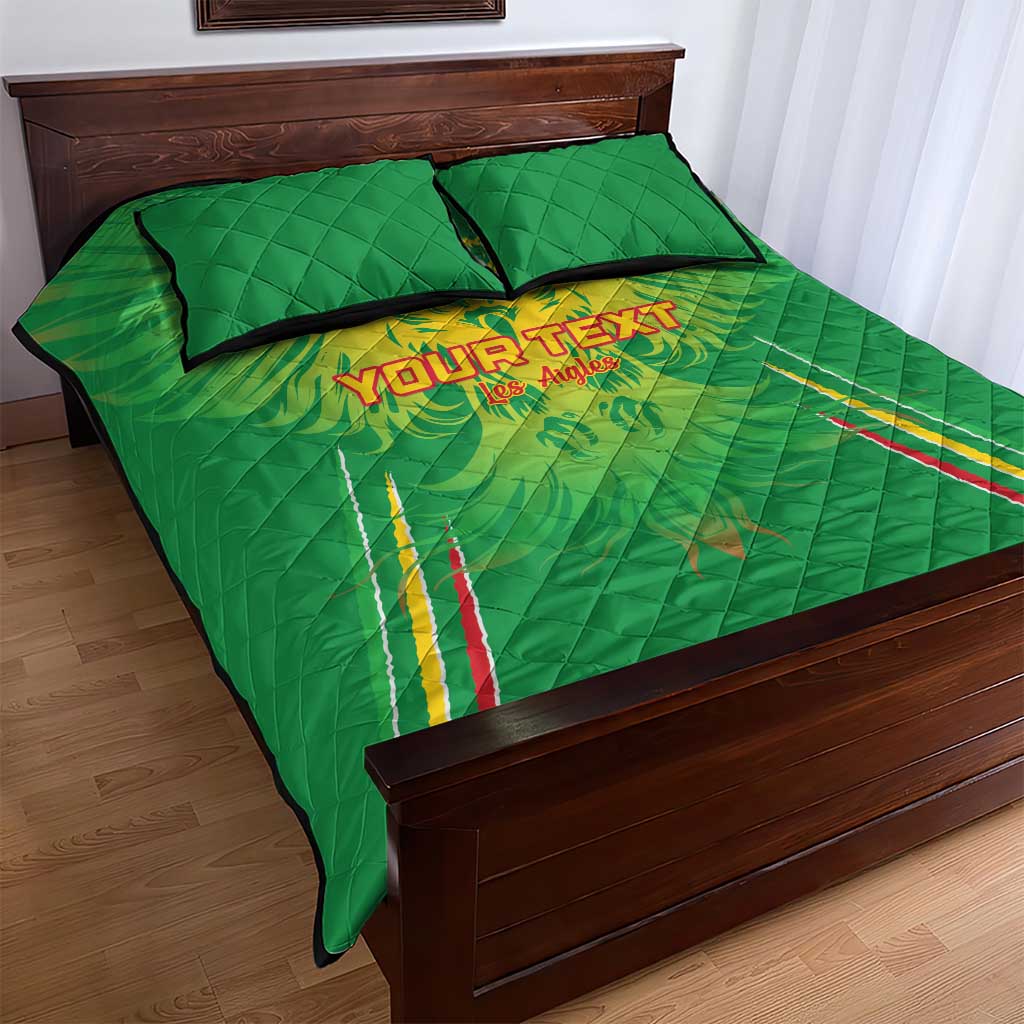 Mali Football Custom Quilt Bed Set Go Eagles - Green Color LT15