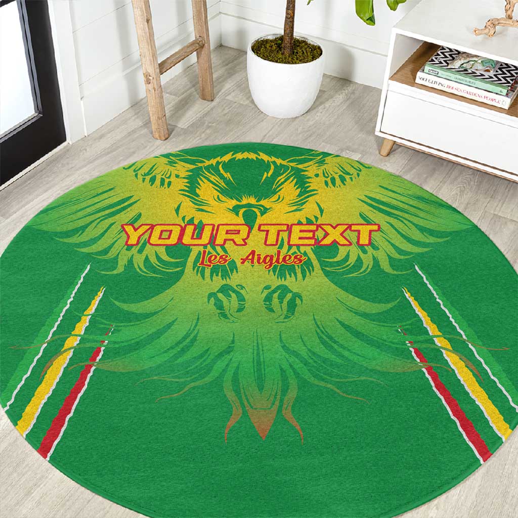 Mali Football Custom Round Carpet Go Eagles - Green Color LT15