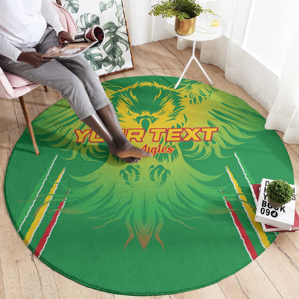 Mali Football Custom Round Carpet Go Eagles - Green Color LT15