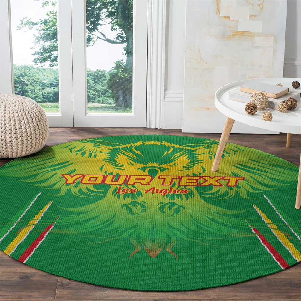 Mali Football Custom Round Carpet Go Eagles - Green Color LT15