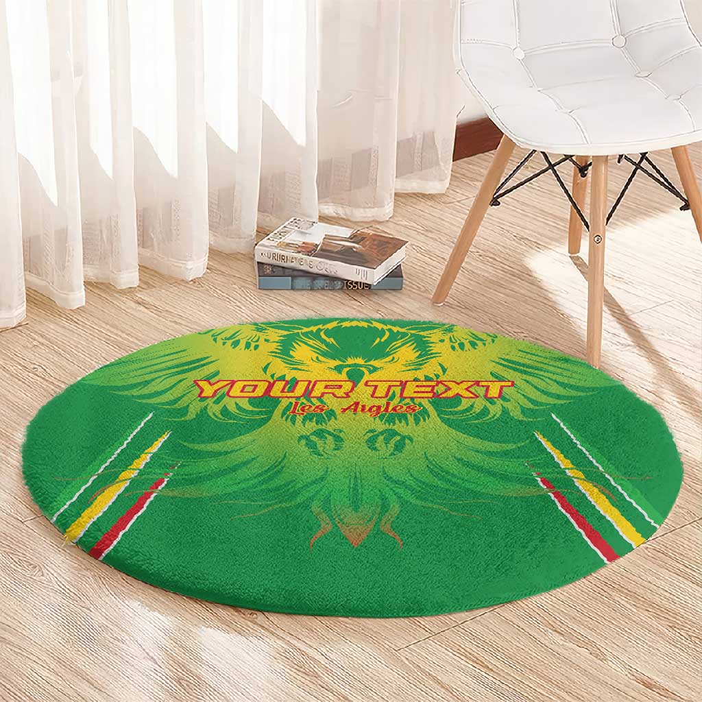 Mali Football Custom Round Carpet Go Eagles - Green Color LT15