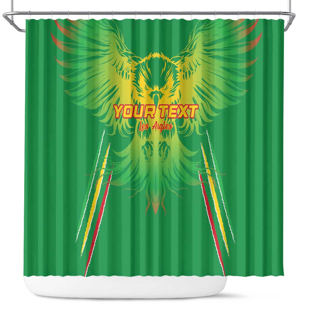 Custom Mali Football Shower Curtain Go Les Aigles Green Color LT15