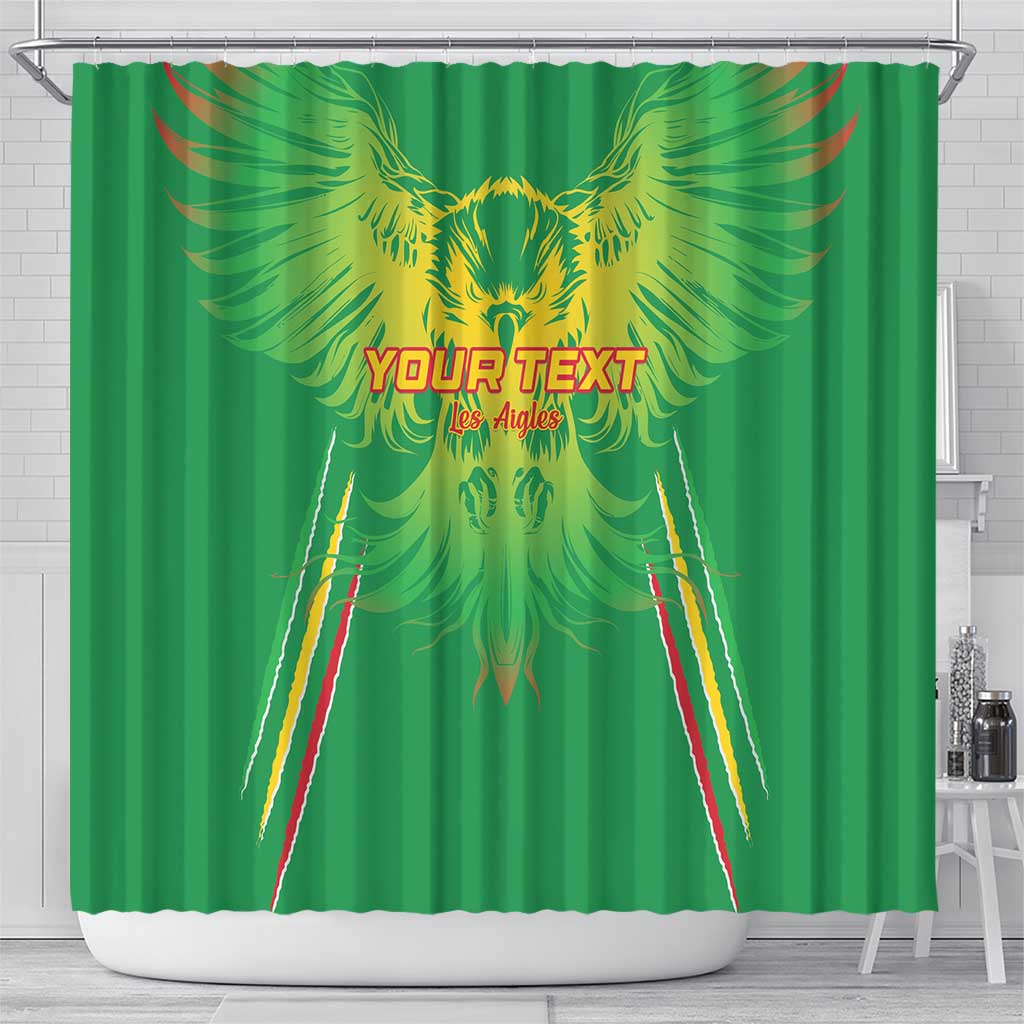 Custom Mali Football Shower Curtain Go Les Aigles Green Color LT15