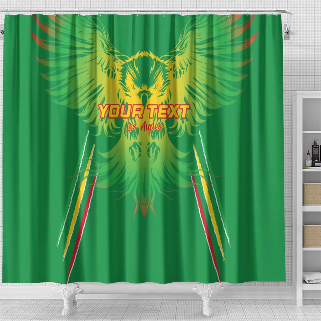 Custom Mali Football Shower Curtain Go Les Aigles Green Color LT15