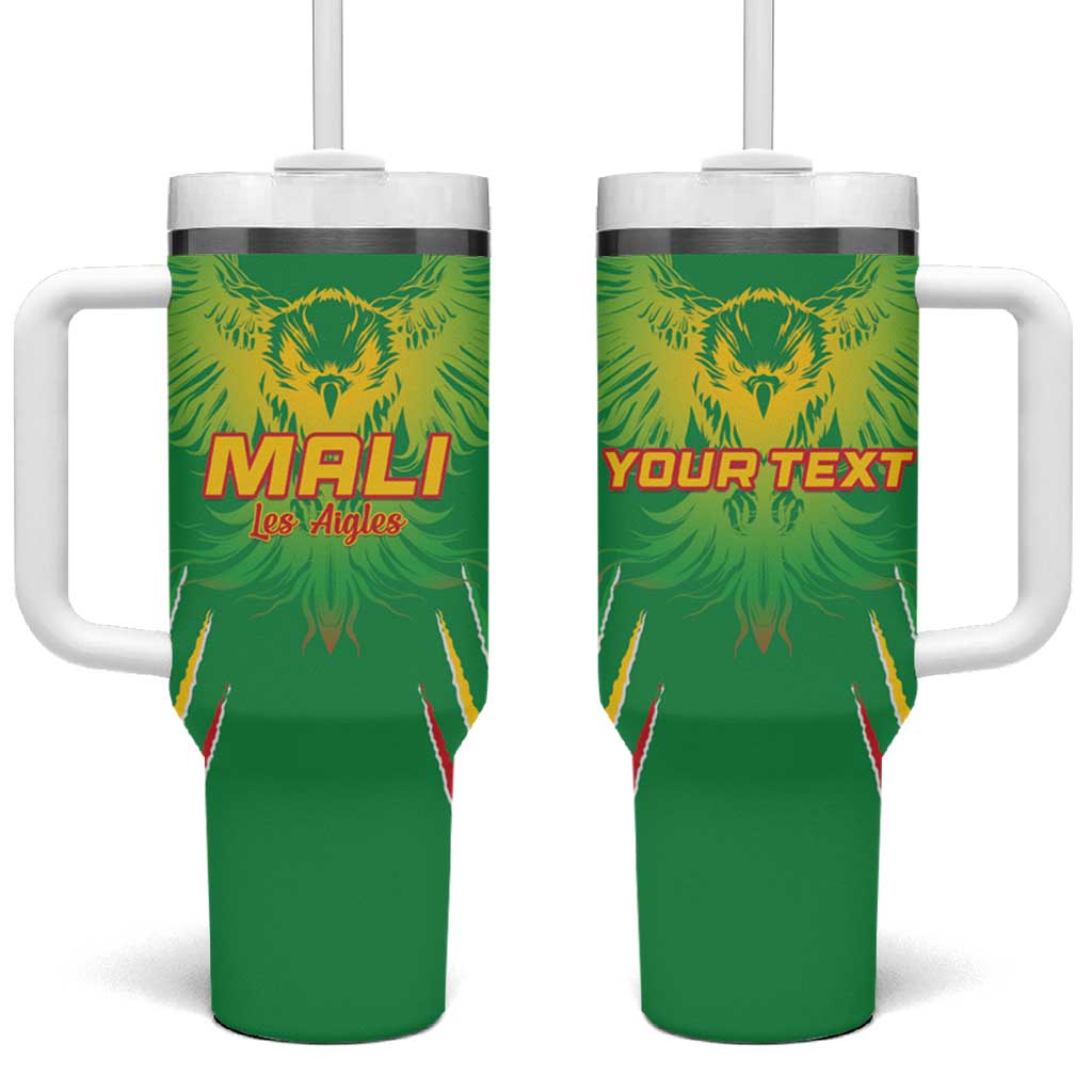 Mali Football Custom Tumbler With Handle Go Eagles - Green Color LT15