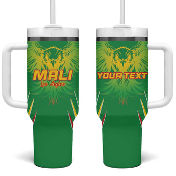 Mali Football Custom Tumbler With Handle Go Eagles - Green Color LT15