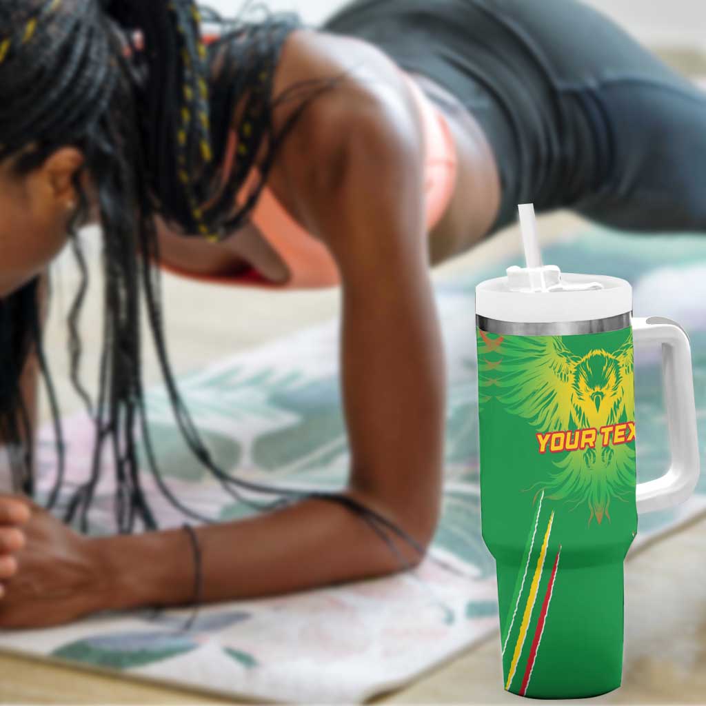 Mali Football Custom Tumbler With Handle Go Eagles - Green Color LT15