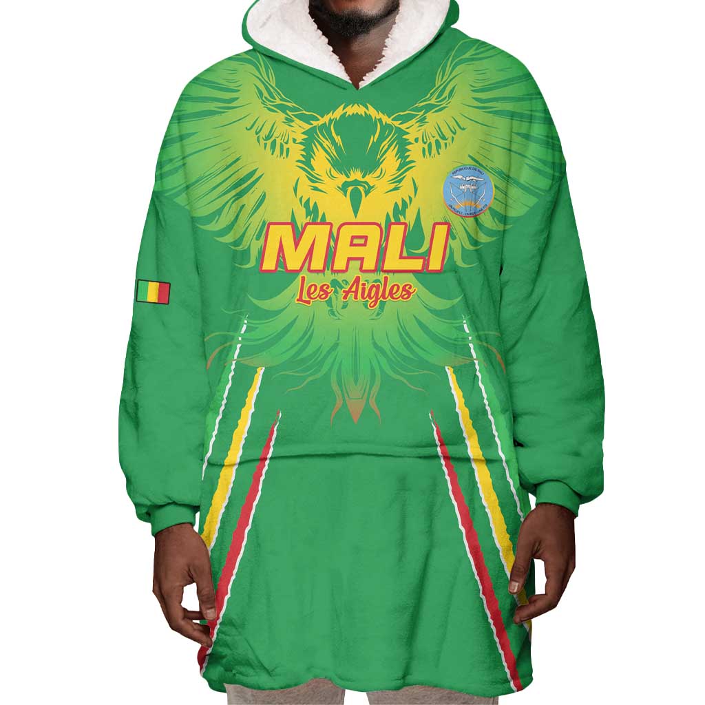 Mali Football Custom Wearable Blanket Hoodie Go Eagles - Green Color LT15