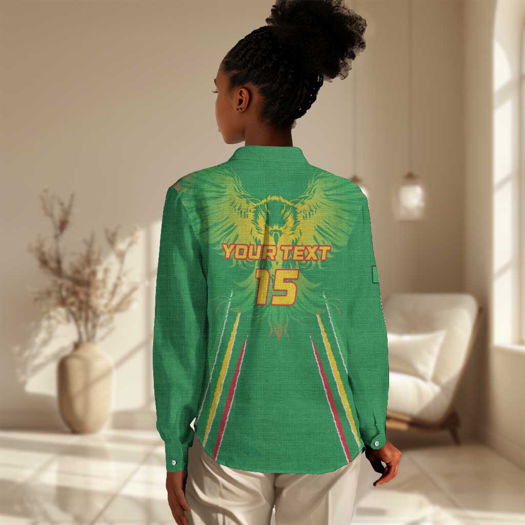 Mali Football Custom Women Casual Shirt Go Eagles - Green Color LT15