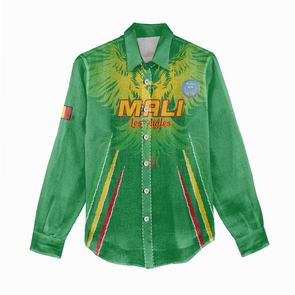 Mali Football Custom Women Casual Shirt Go Eagles - Green Color LT15