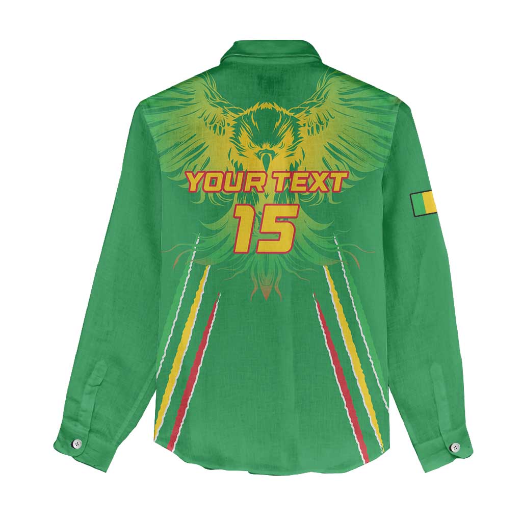 Mali Football Custom Women Casual Shirt Go Eagles - Green Color LT15
