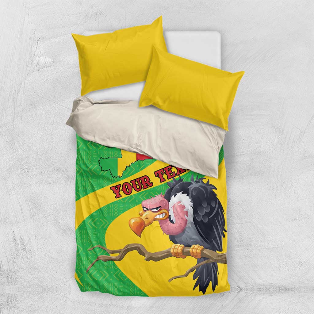 Personalized Afro Mali Vulture Bedding Set Flag Map - Bogolan Pattern LT15