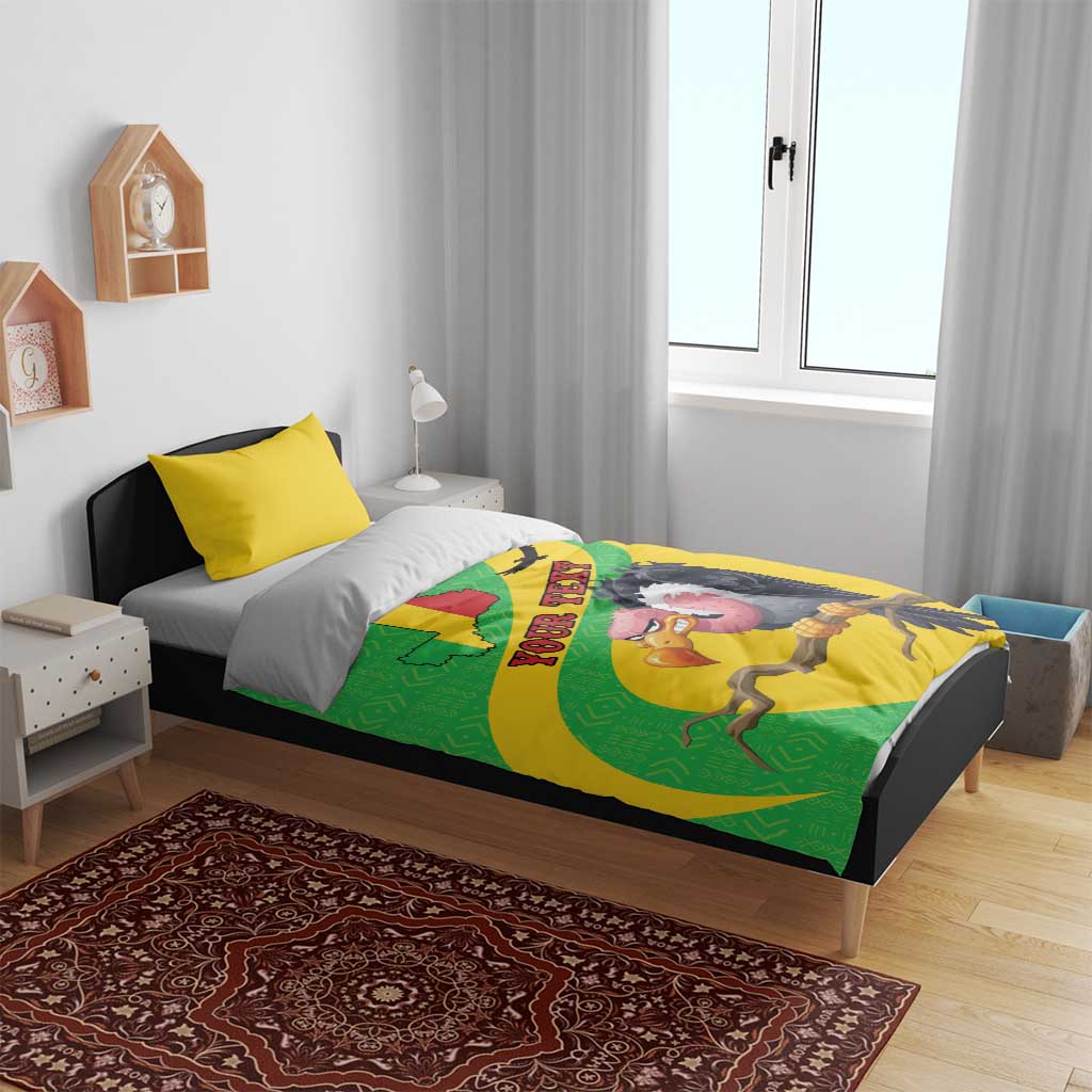 Personalized Afro Mali Vulture Bedding Set Flag Map - Bogolan Pattern LT15
