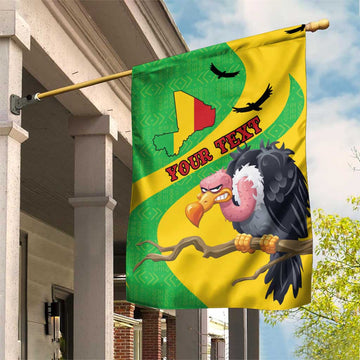 Personalized Afro Mali Vulture Garden Flag Flag Map - Bogolan Pattern LT15