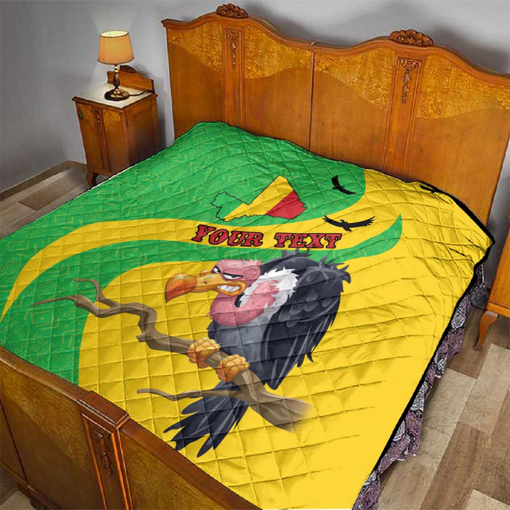 Personalized Afro Mali Vulture Quilt Flag Map - Bogolan Pattern LT15