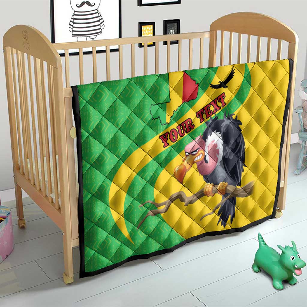 Personalized Afro Mali Vulture Quilt Flag Map - Bogolan Pattern LT15