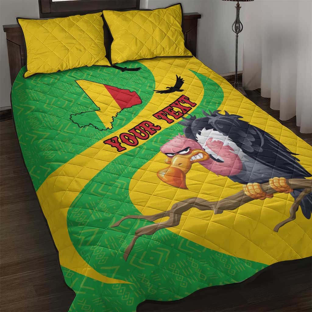 Personalized Afro Mali Vulture Quilt Bed Set Flag Map - Bogolan Pattern LT15