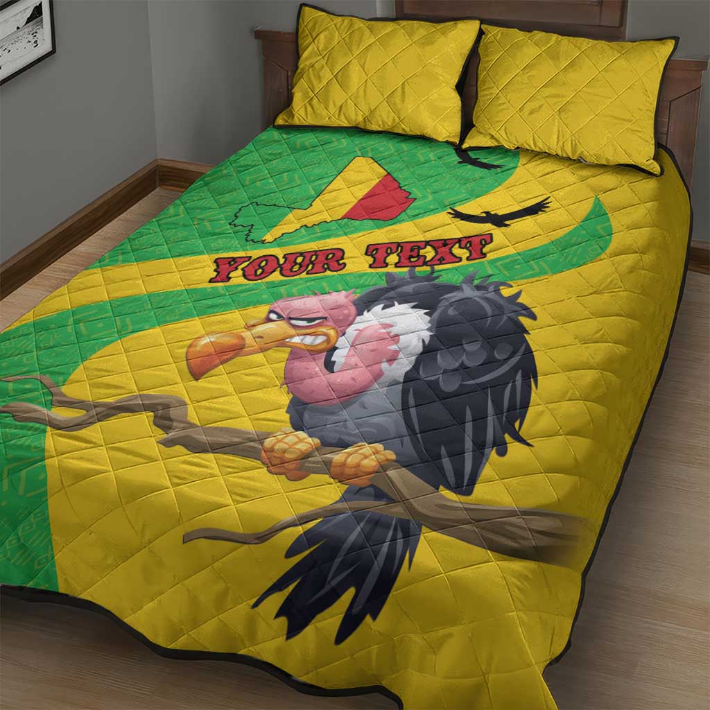 Personalized Afro Mali Vulture Quilt Bed Set Flag Map - Bogolan Pattern LT15