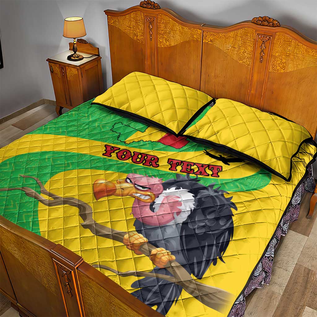 Personalized Afro Mali Vulture Quilt Bed Set Flag Map - Bogolan Pattern LT15