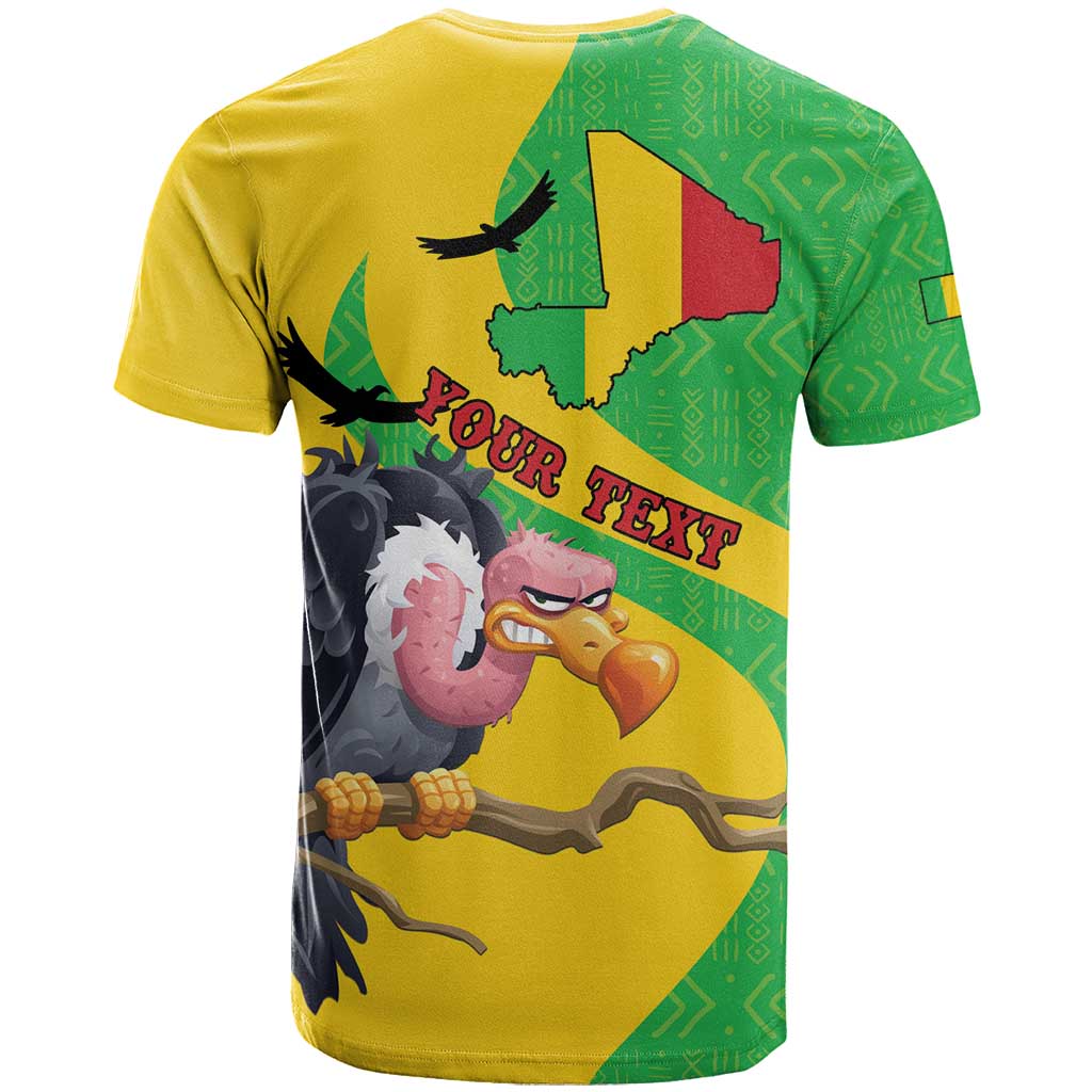 Personalized Afro Mali Vulture T shirt Flag Map - Bogolan Pattern LT15