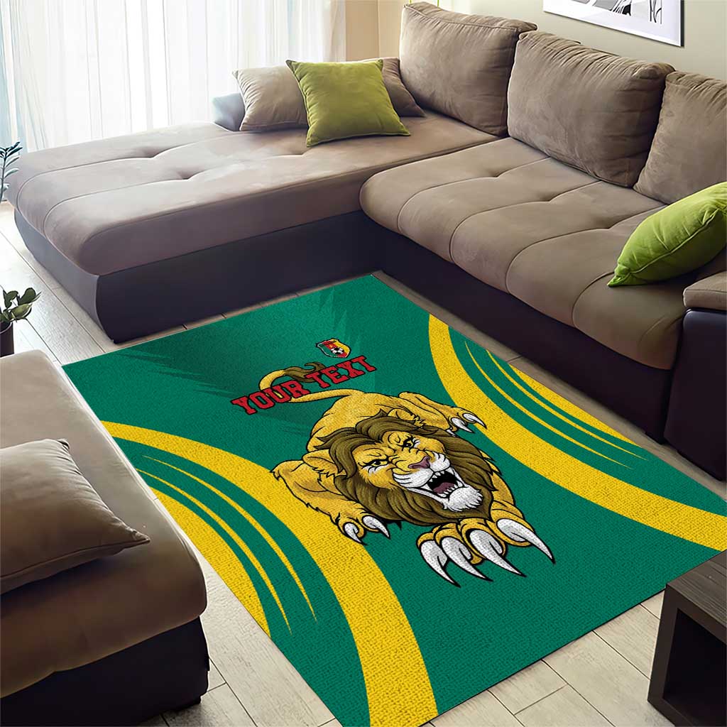 Custom Afro Cameroun Football Area Rug Go Les Lions Indomptables LT15