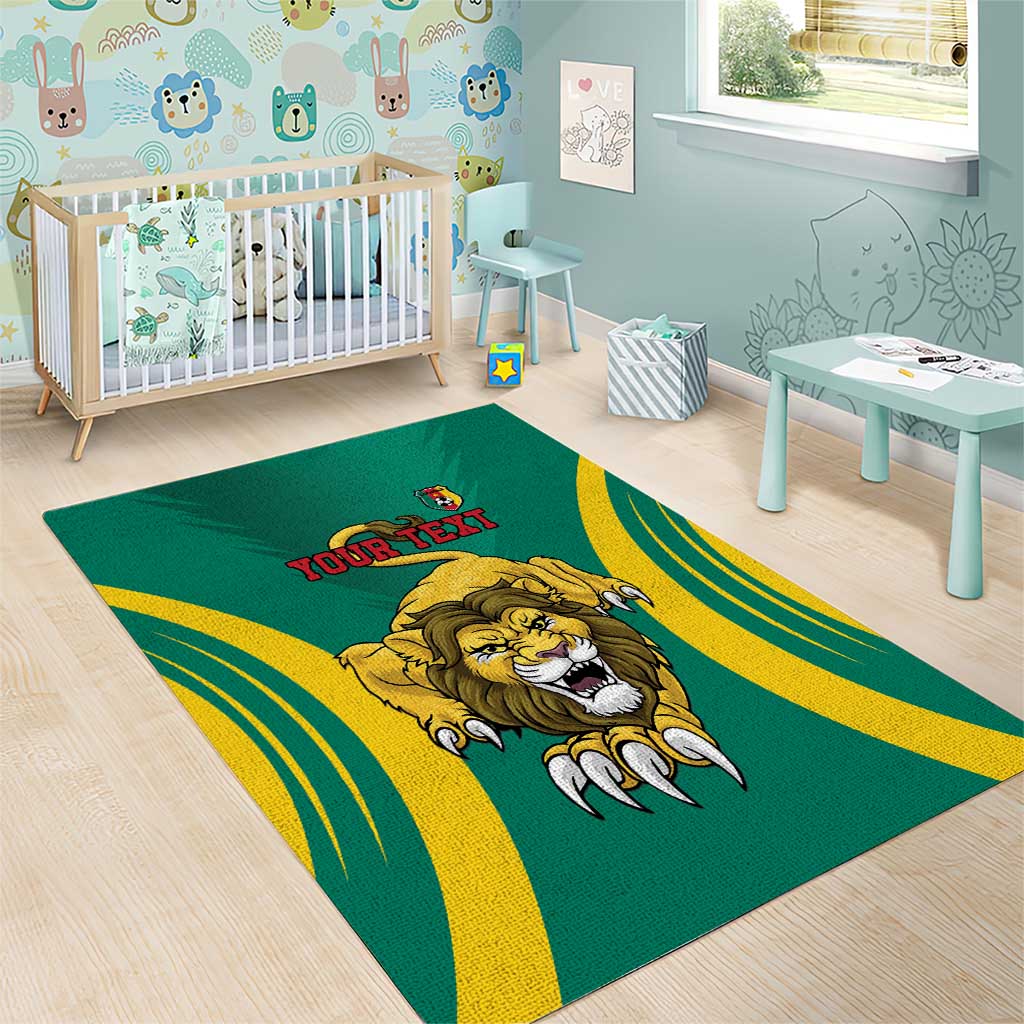 Custom Afro Cameroun Football Area Rug Go Les Lions Indomptables LT15